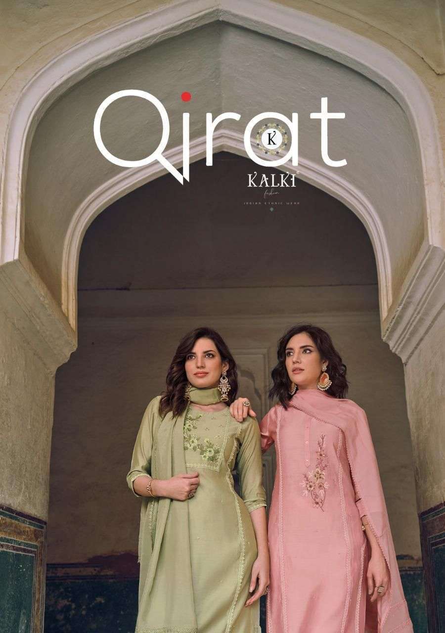 Kalki fashion presents Qirat Pure Cotton Silk kurtis with sharara and dupatta collection 