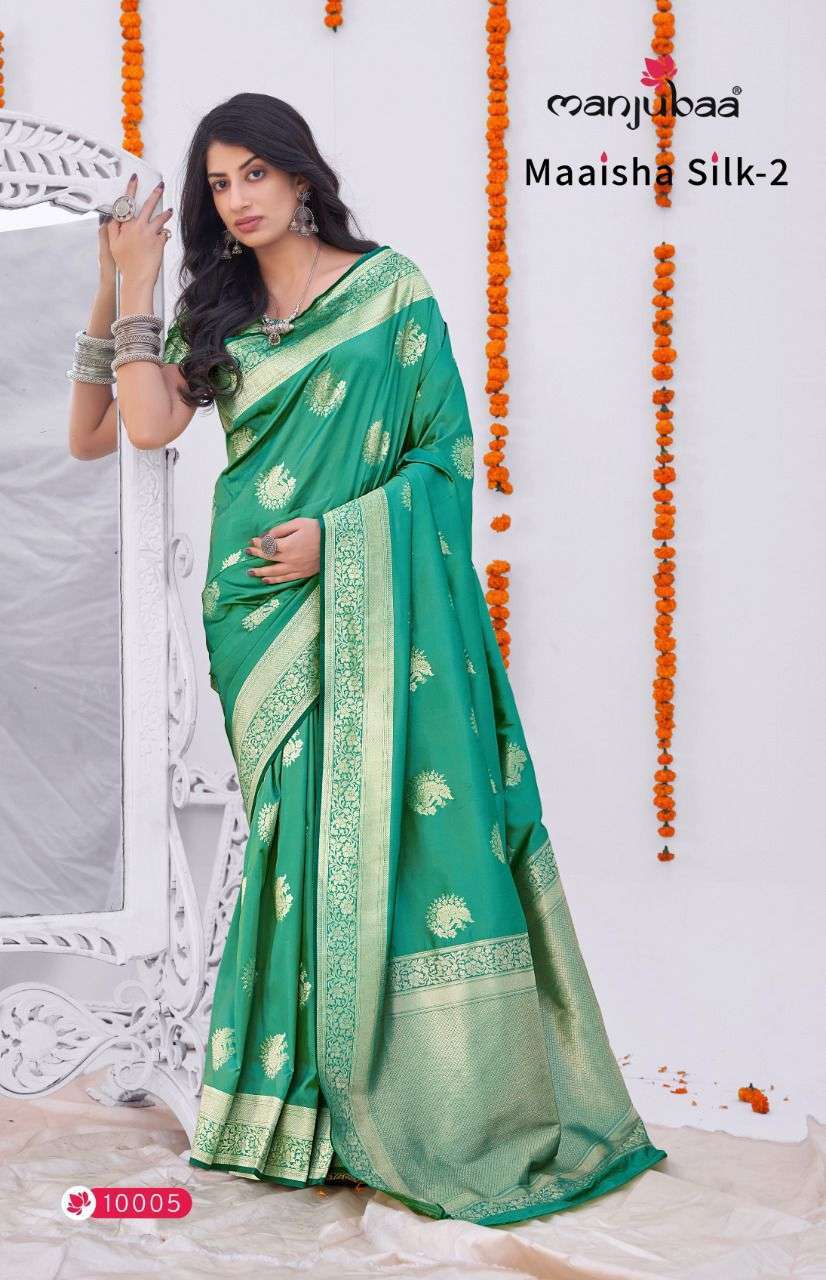 Manjubaa presents Saaisha silk vol-2 banarasi silk sarees catalog wholesaler 