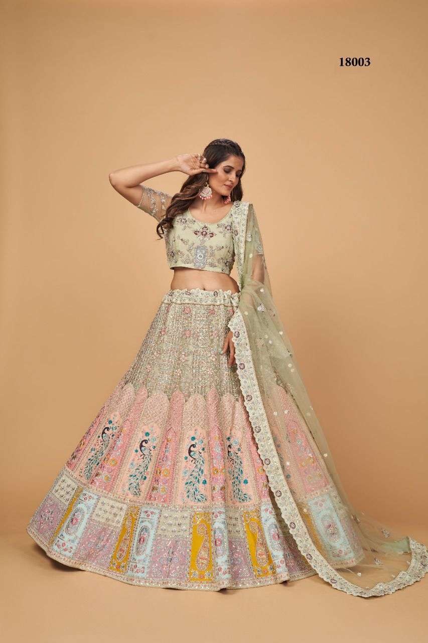 Arya presents Arya vol-35 exclusive bridal wedding wear Lahenga choli collection 