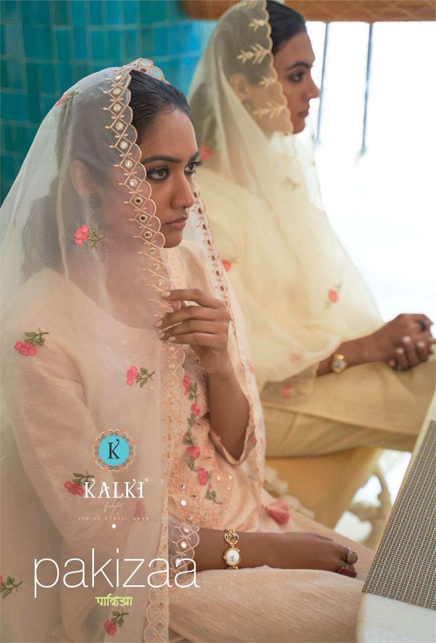 Kalki fashion presents Pakizaa fancy Cotton kurtis with pant and dupatta collection 
