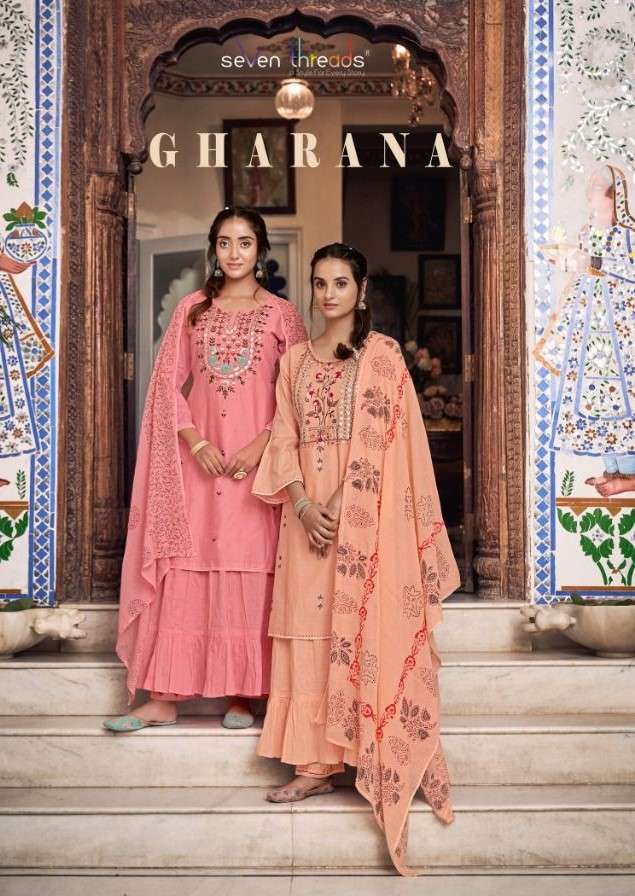 Seven threads presents Gharana exclusive ready to wear catalog collection 