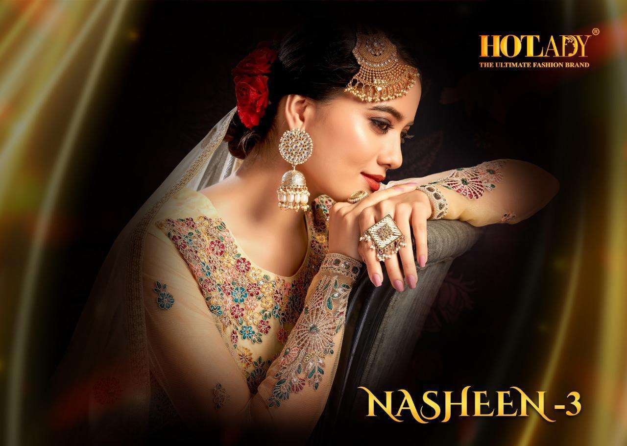 Hotlady presents Nasheena vol-3 designer heavy work anarkali dress catalog wholesaler 