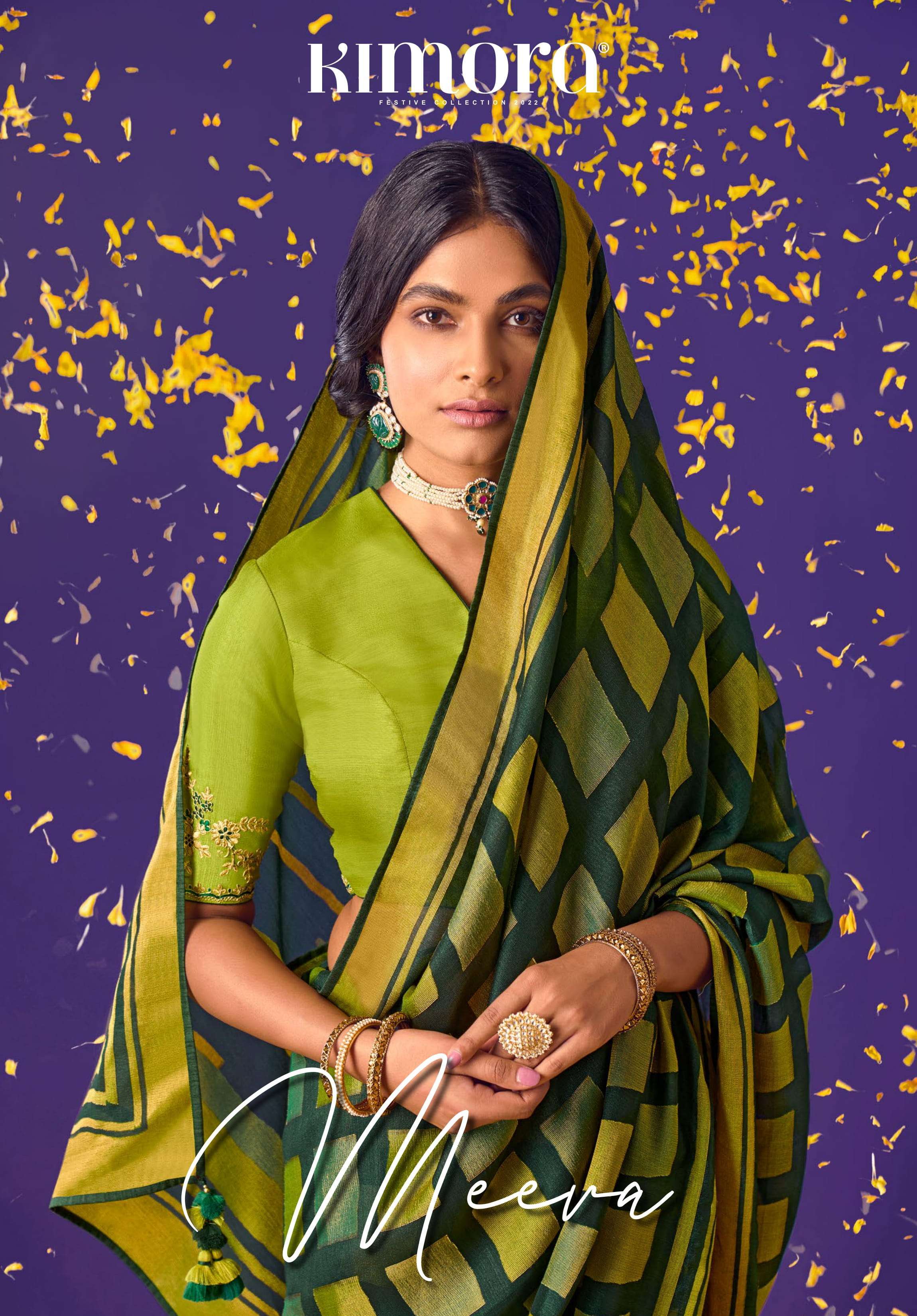 Kimora presents Meera vol-6 16001-16011 series exclusive designer party wear sarees catalog collection 