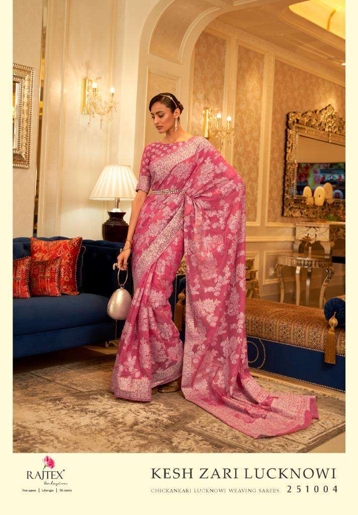 Rajtex presents Kesh Zari Lucknowi cotton designer sarees catalog wholesaler 