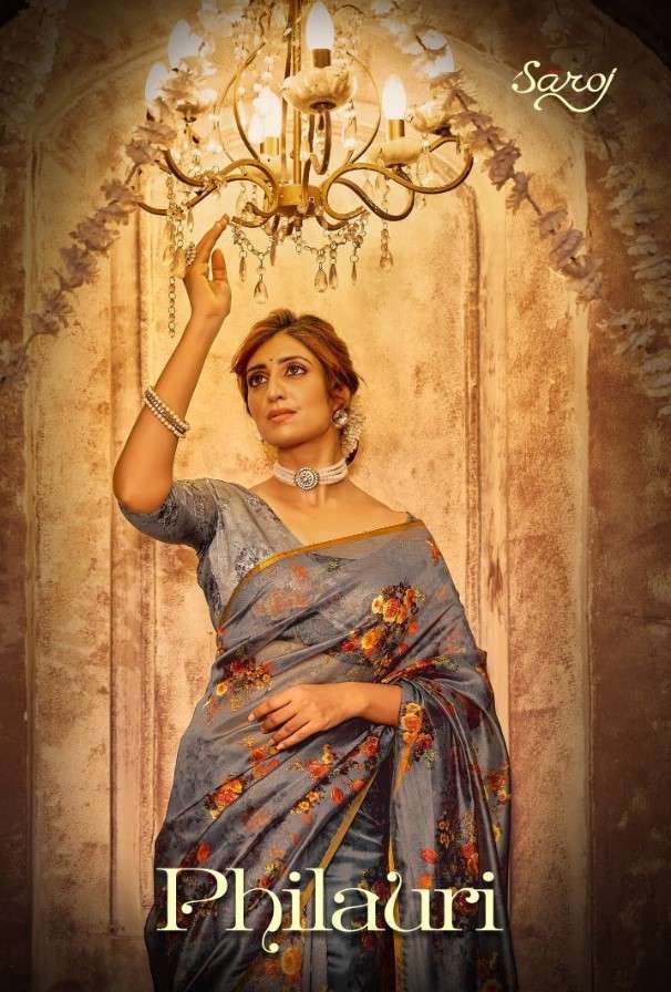 Saroj presents Philauri organza fancy designer sarees catalog wholesaler 