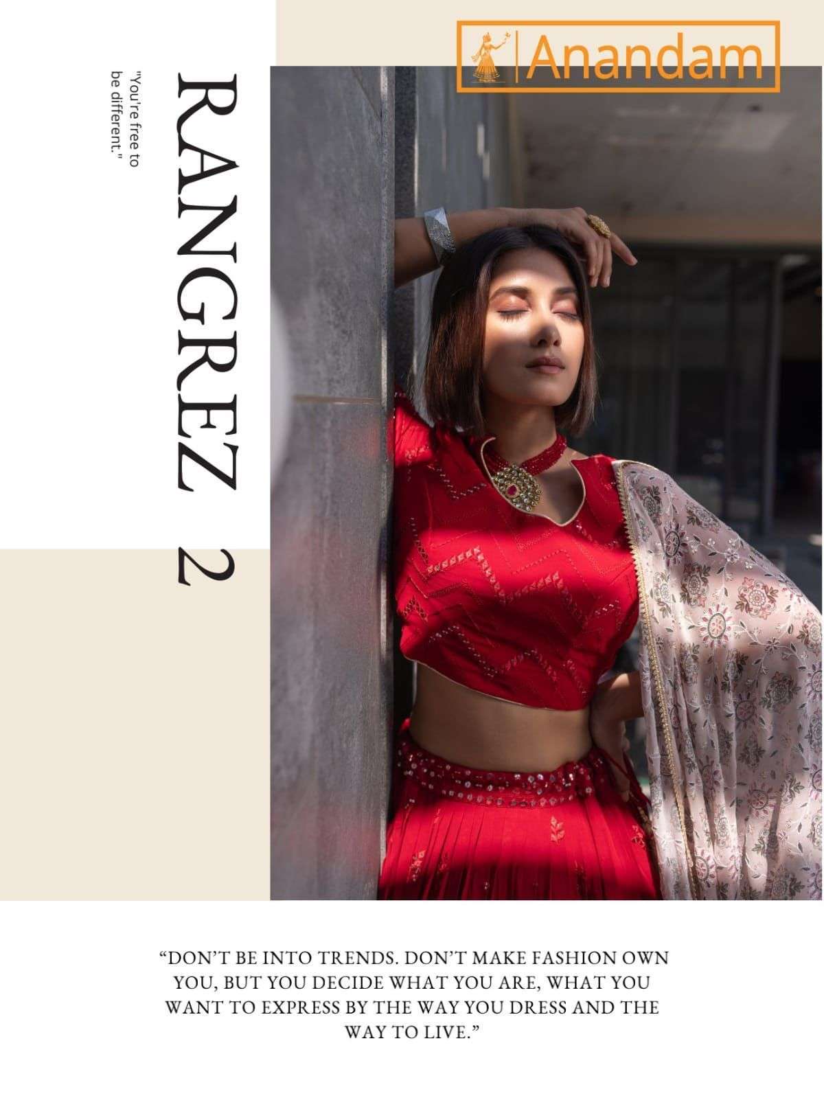 Anandam presents Rangrez vol-2 designer party wear readymade Lahenga choli collection 