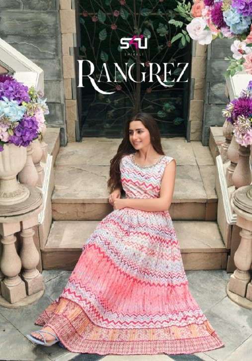 S4u presents Rangrez designer party wear kurtis catalog wholesaler 