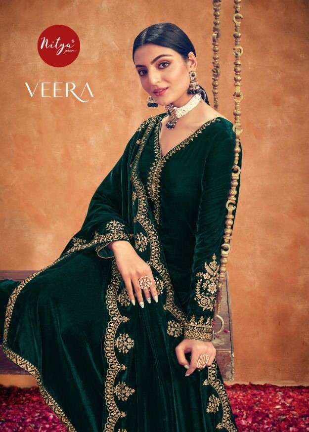 Lt nitya presents Veera velvet salwar suit catalog wholesaler 