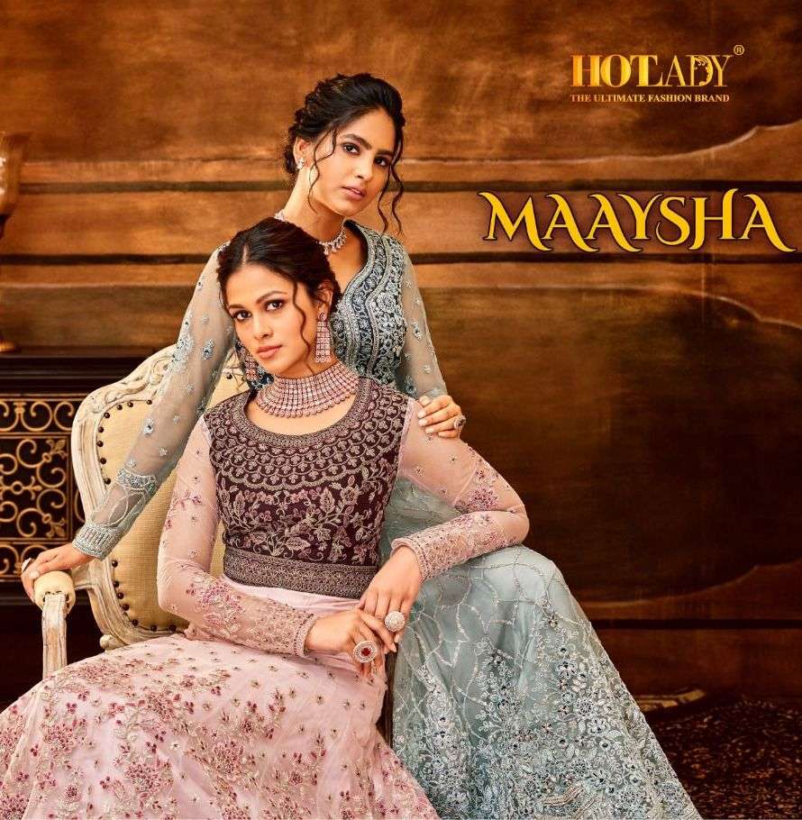 HOTLADY PRESENTS MAAYSHA 7921 TO 7925 SERIES HEAVY EMBROIDERY WORK GOWN CATALOG COLLECTION