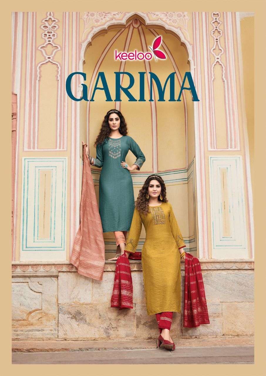 Keeloo presents Garima vol-1 viscose designer party wear kurtis with pant and dupatta collection 