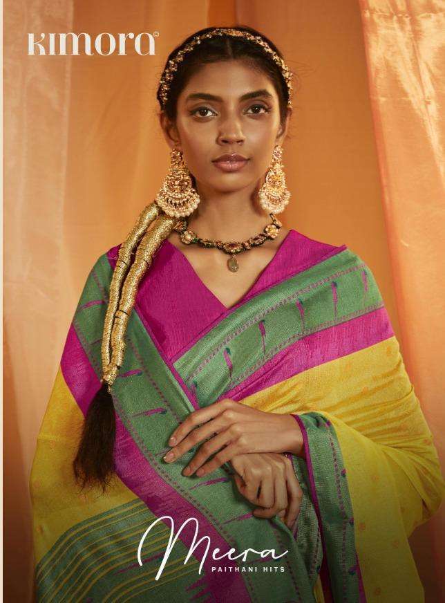 Kimora presents Meera paithani brasso designer sarees catalog wholesaler 