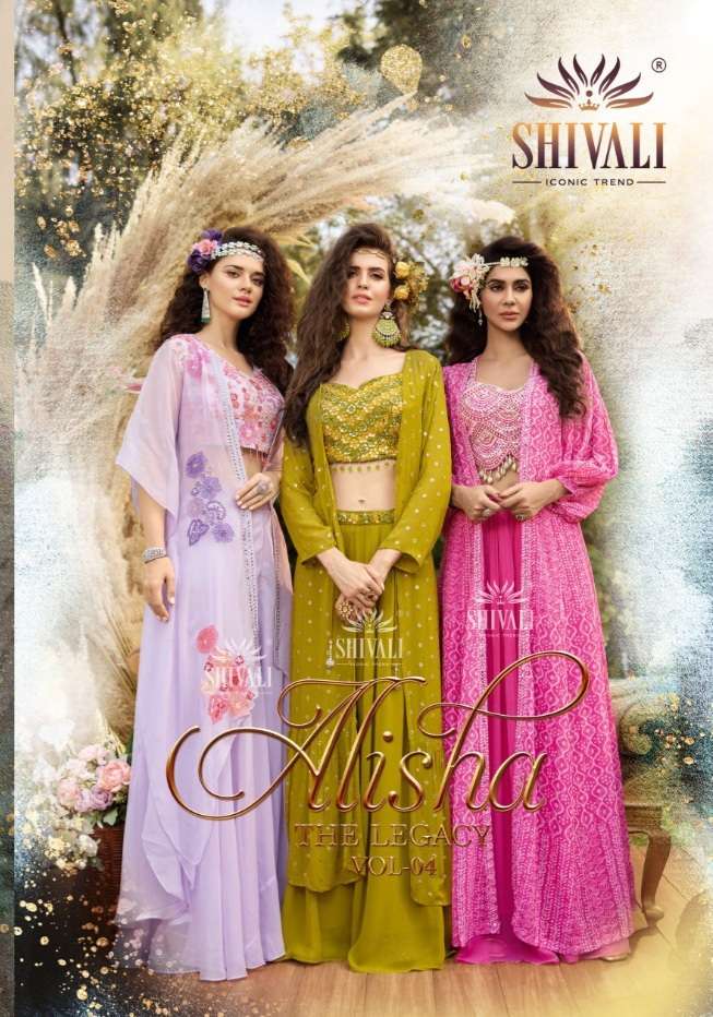 Shivali presents Alisha The Legacy vol-4 exclusive designer party wear readymade collection 