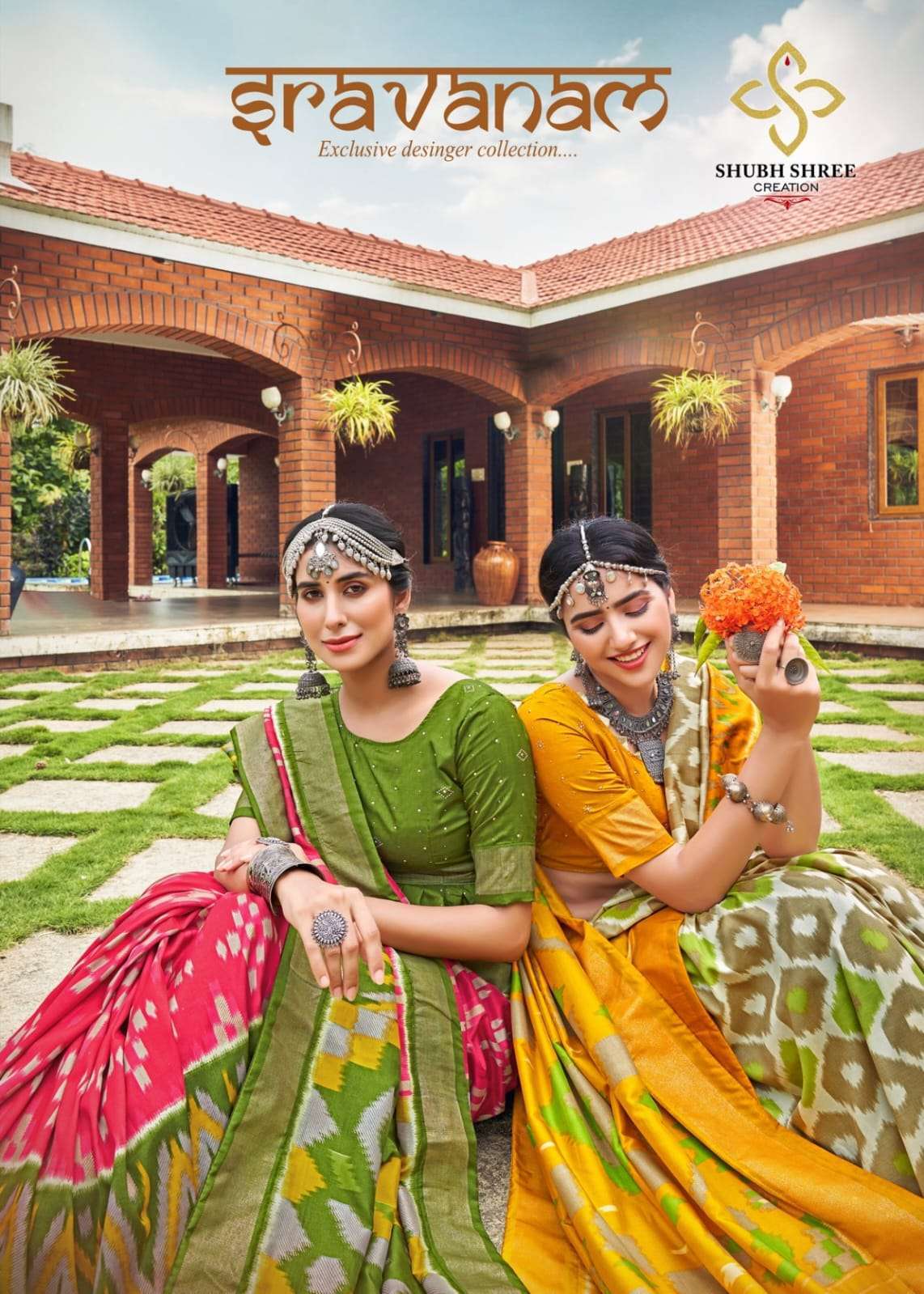 Shubh shree presents Sravanam velvet tusser silk sarees catalog wholesaler 