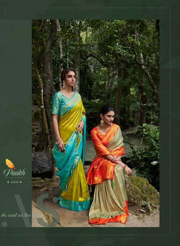 Pankh presents Parampara silk vol-4 Kanjivaram Silk party wear sarees catalog collection 