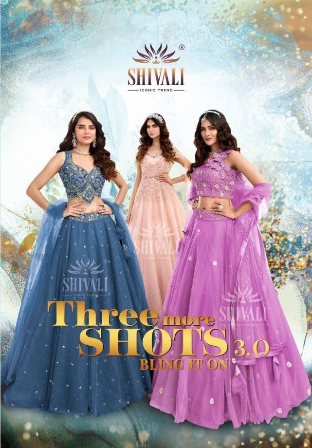 SHIVALI BY S4U PRESENTS THREE MORE SHOTS 3.0 EXCLUSIVE DESIGNER LEHNGHA CHOLI CATALOG WHOLESALER AND EXPORTER IN SURAT