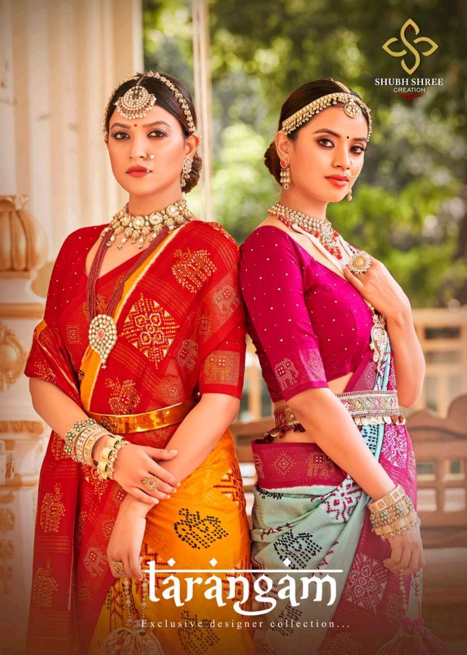 Shubh Shree Presents Tarangam Festive Collection Traditional Silk Saree Catalog Wholesaler and Exporter In Surat