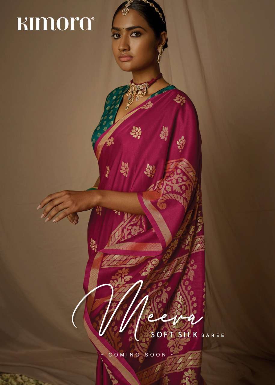 Kimora presents Meera soft silk exclusive designer sarees catalog wholesaler 