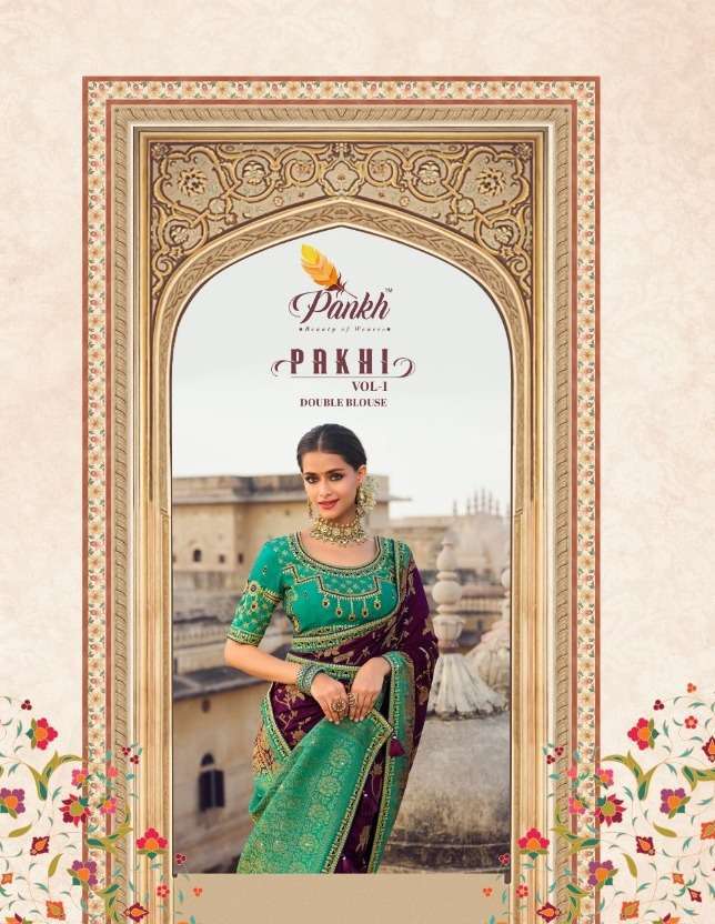 PANKH PRESENTS PAKHI VOL-1SILK  EMBROIDERY WORK AND HAND WORK SAREES CATALOG WHOLESALER AND EXPORTER IN SURAT 
