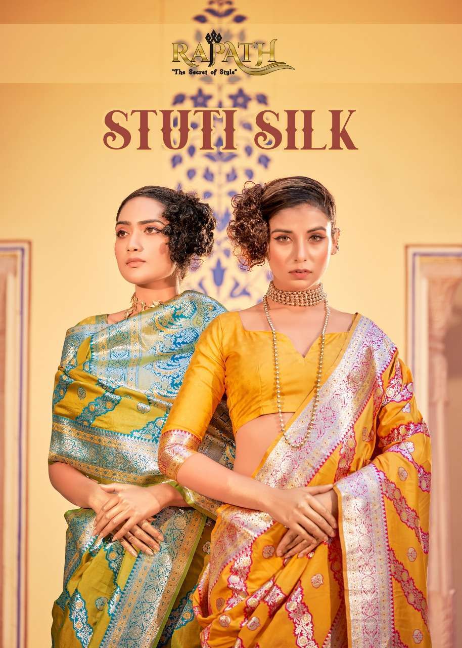 Rajpath presents Stuti silk banarasi silk designer sarees catalog wholesaler 