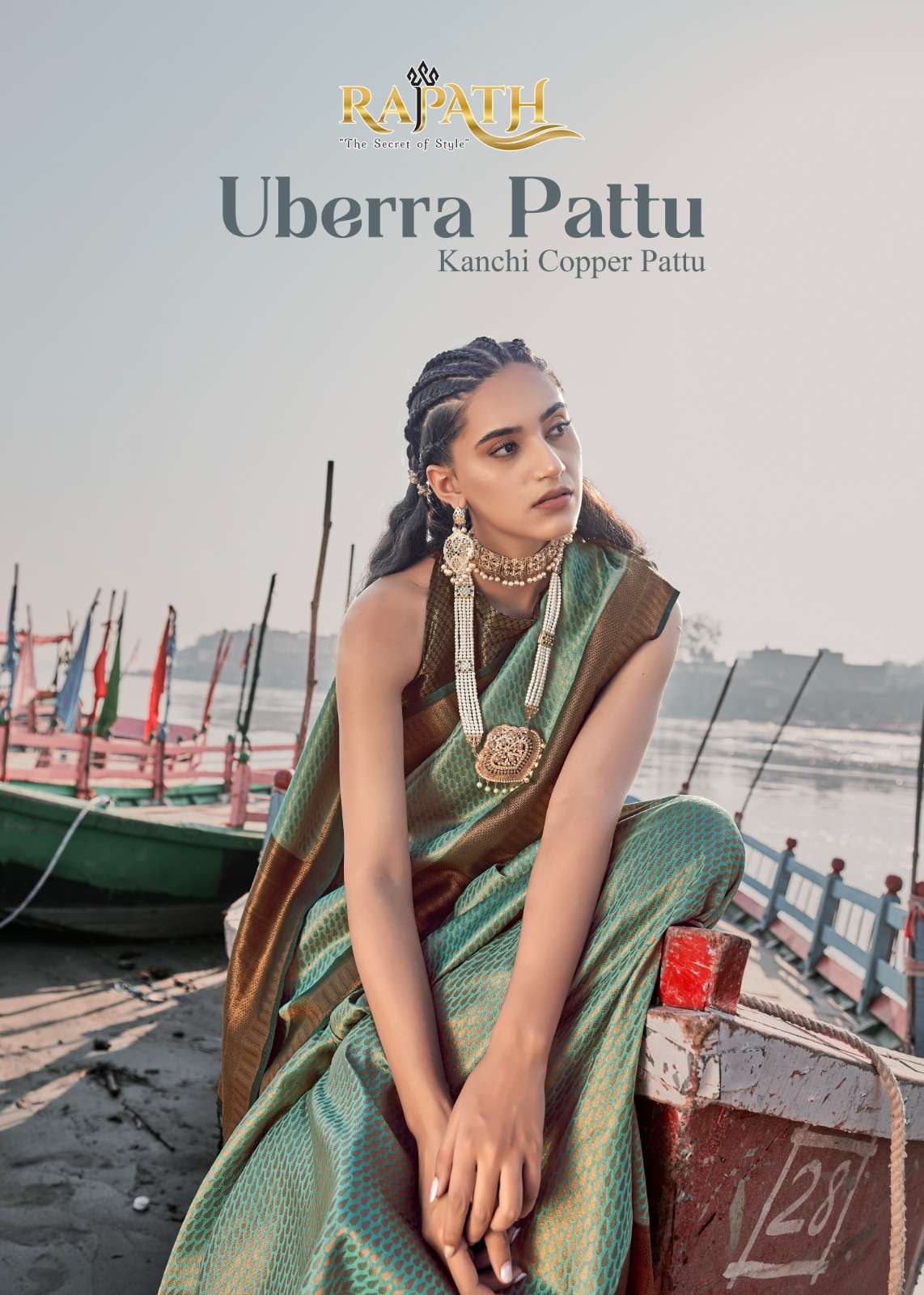 RAJPATH PRESENTS UBERRA PATTU 71001 TO 71006 SERIES SOFTY SILK WITH CHAAP DYING  SAREES CATALOG WHOLESALER AND EXPORTERS IN SURAT