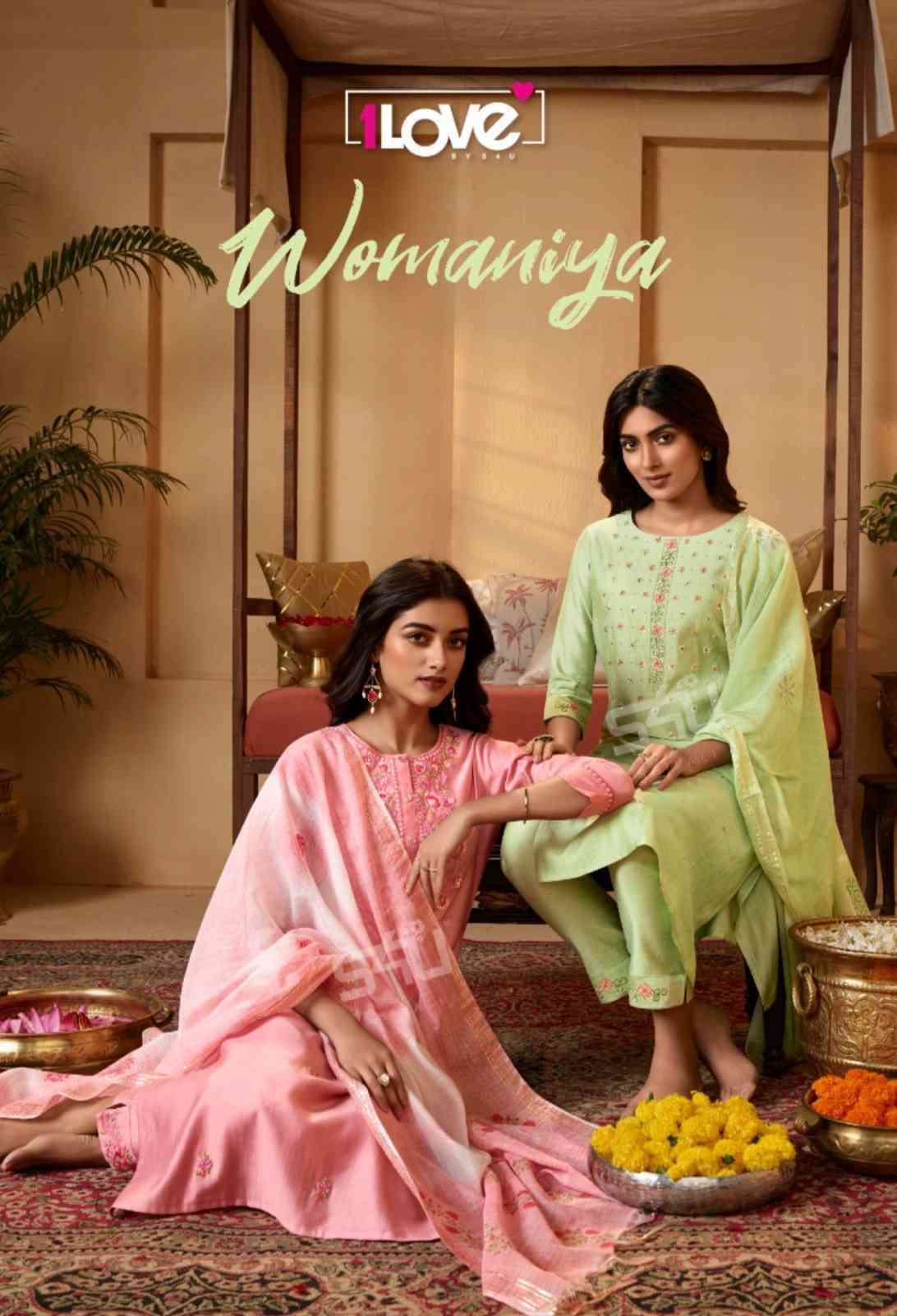 S4u presents Womaniya fancy party wear kurtis with pant and dupatta collection 