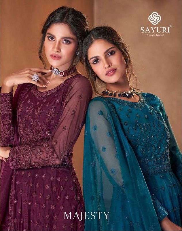 Sayuri presents Majesty net exclusive designer gown catalog collection 