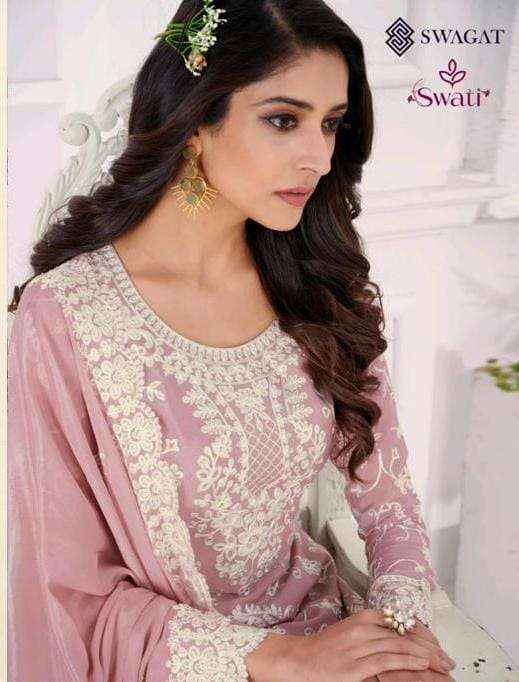 Swagat presents swati 3701 to 3706 series exclusive designer salwar suit wholesaler 