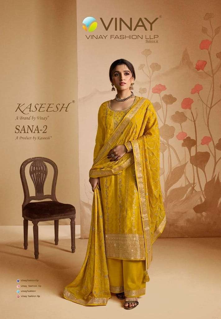 Vinay fashion presents Sana vol-2 dola Jacquard plazzo salwar suit wholesaler 