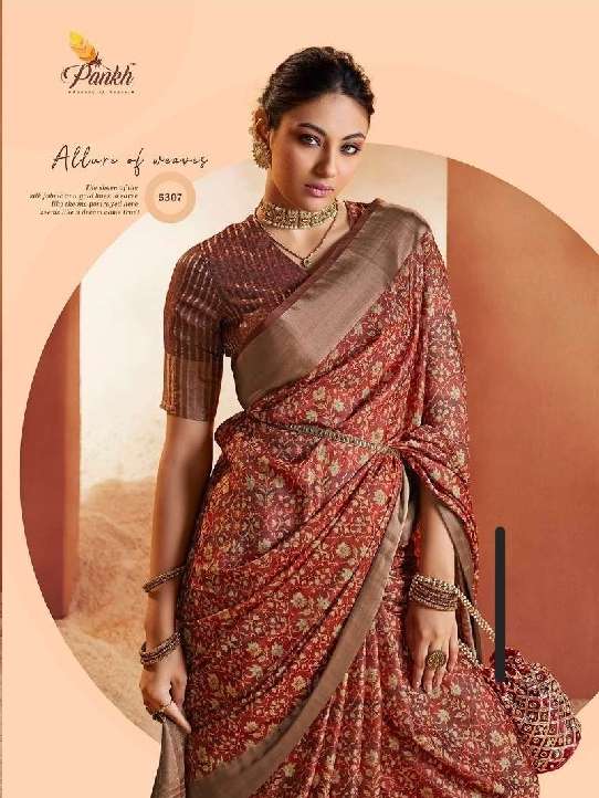 Pankh presents Chhapa vol-5 silk designer sarees catalog wholesaler 