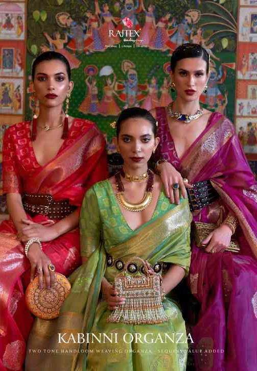 Rajtex presents Kabinni organza traditional wear sarees catalog collection 