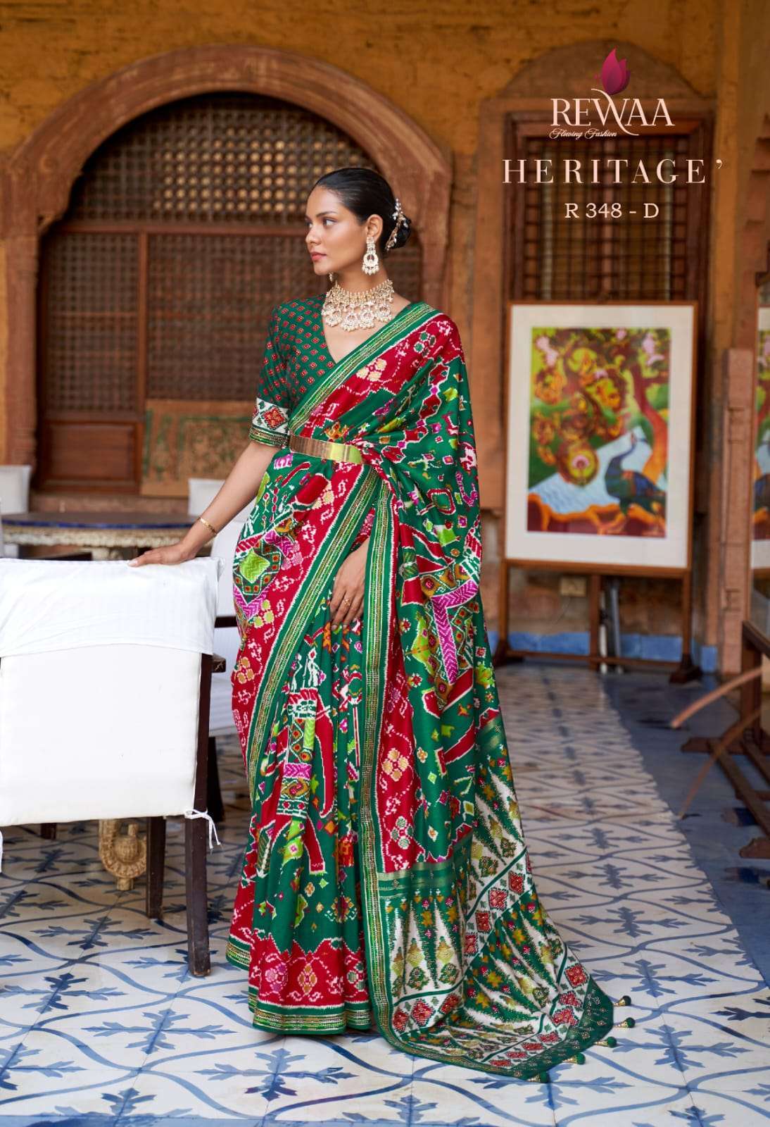 Rewaa Presents Heritage New Patola Designer Silk Saree Catalog Wholesaler And Exporter In Surat 