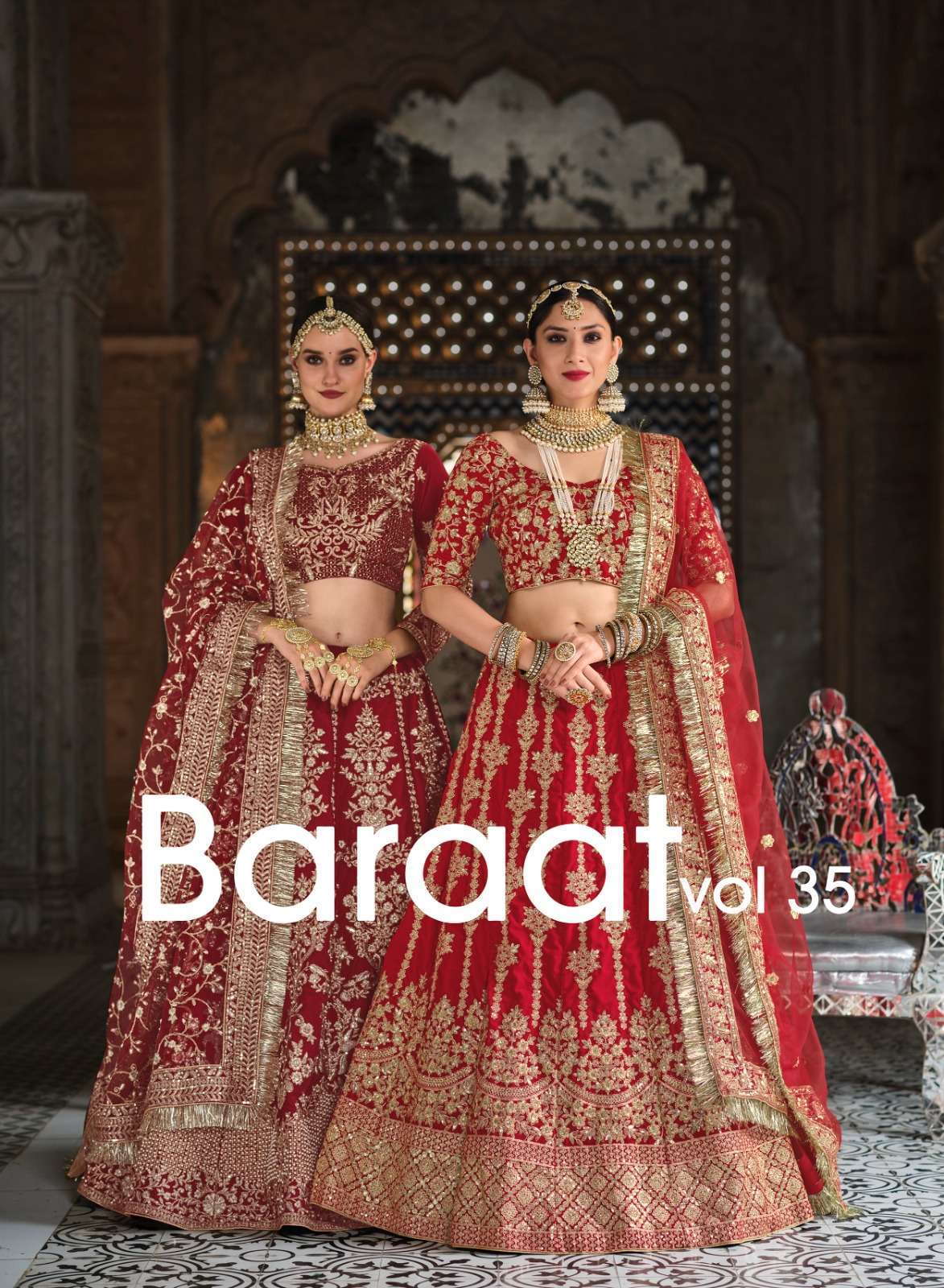 Senhora presents Baraat bridal heritage vol-35 heavy velvet wedding wear Lahenga choli collection 