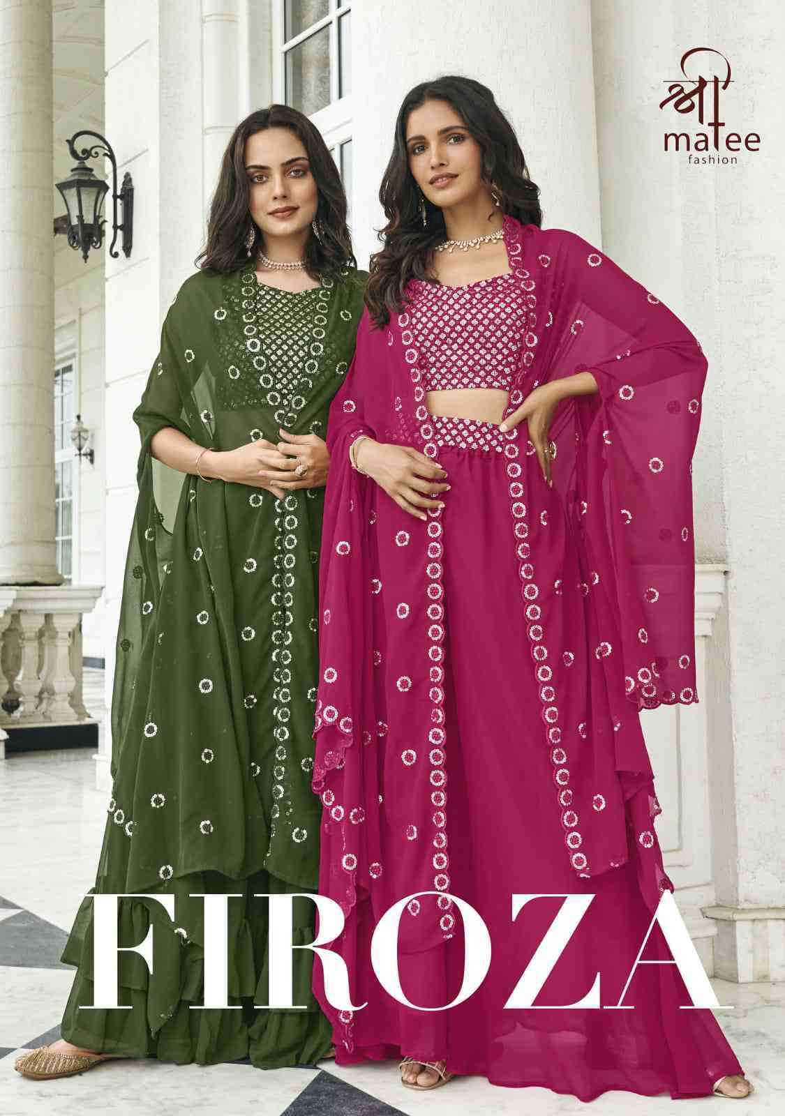 Shreematee Presents Firoza 141 To 144 Partywear Designer Lehenga Choli Catalog Wholesaler And Exporter In Surat 