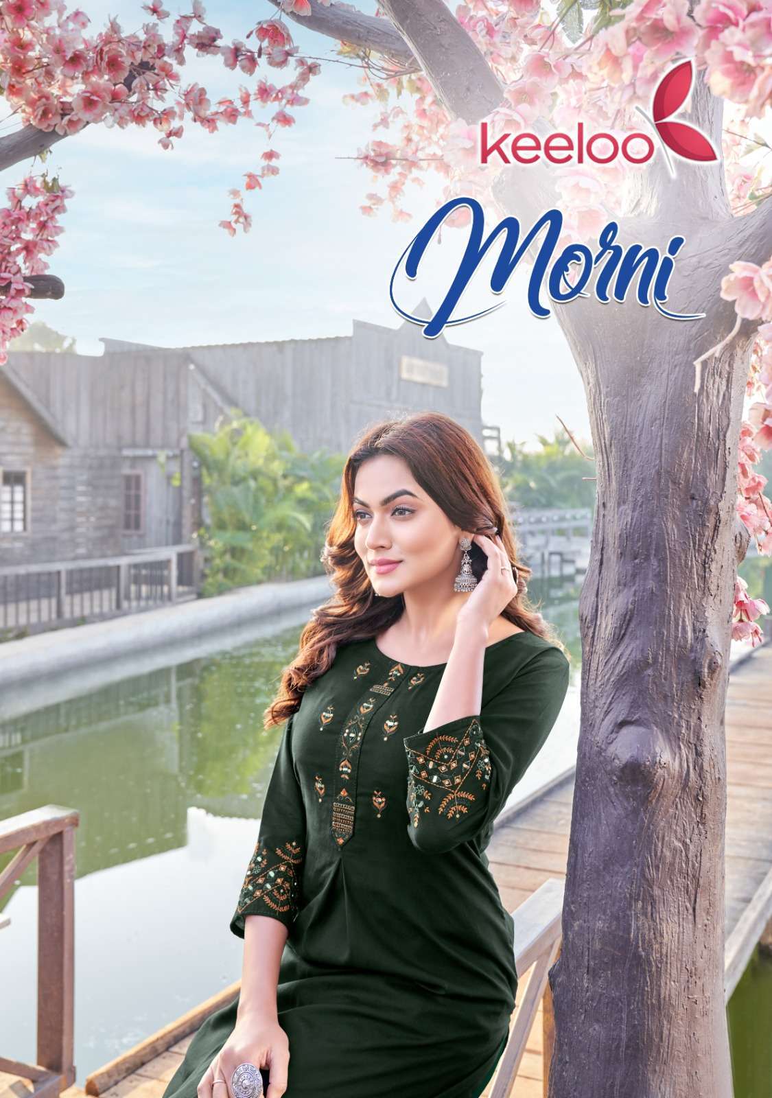 Keeloo presents Morni vol-1 heavy Rayon fancy nayra cut kurtis catalog wholesaler 