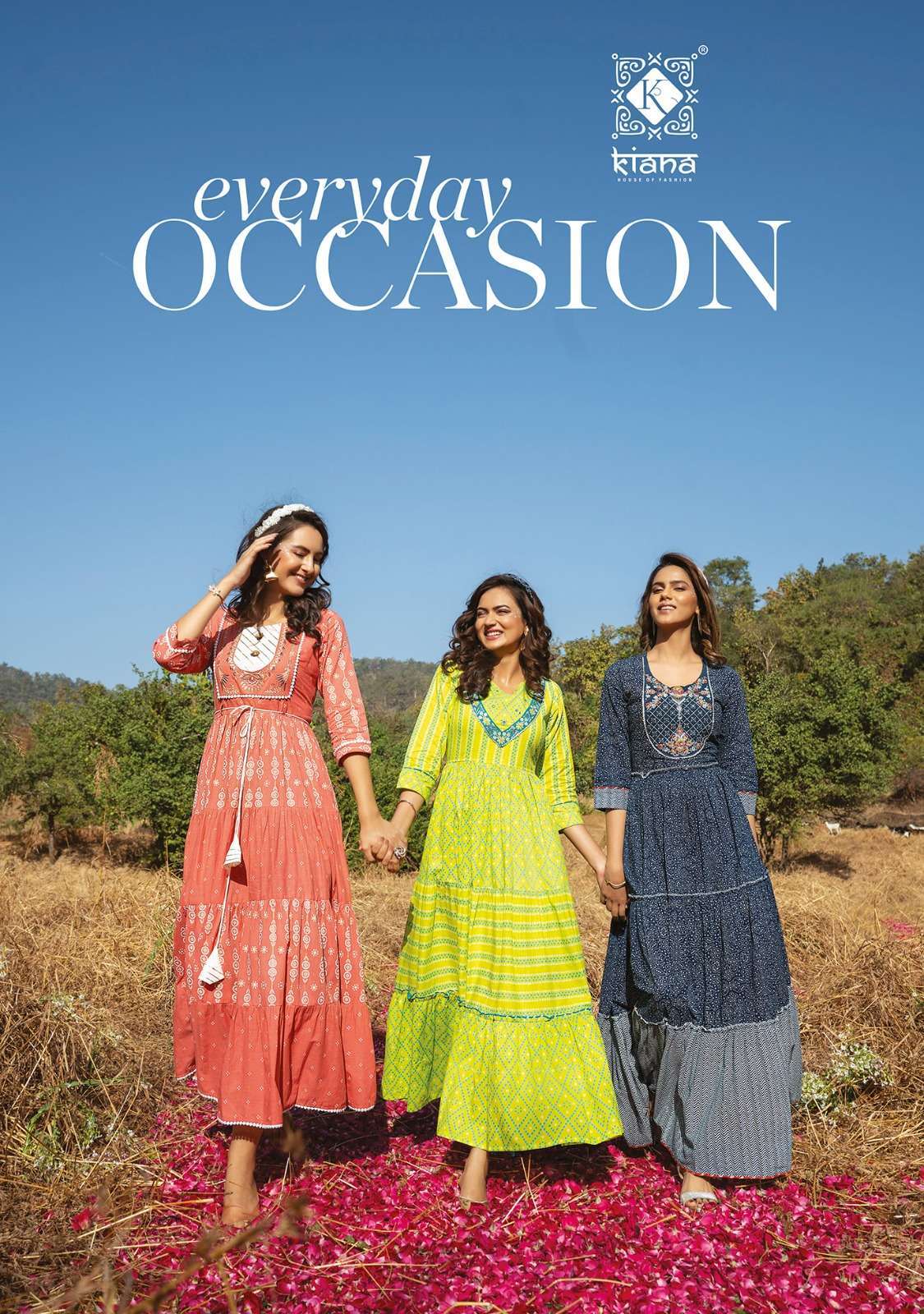 KIANA PRESENTS EVERYDAY OCCASION READYMADE SUMMER SEASON GOWN WEAR KURTI CATALOG WHOLESALER AND EXPORTER IN SURAT  