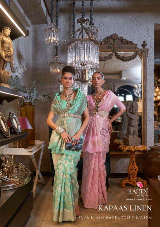 Rajtex presents Kaapas linen party wear sarees catalog collection 