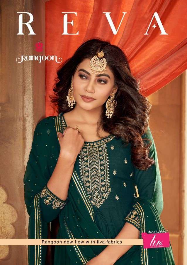 Rangoon Presents Reva Exclusive Anarkali Style Festive Wear Salwar Suits Catalog Wholesaler And Exporter In Surat 