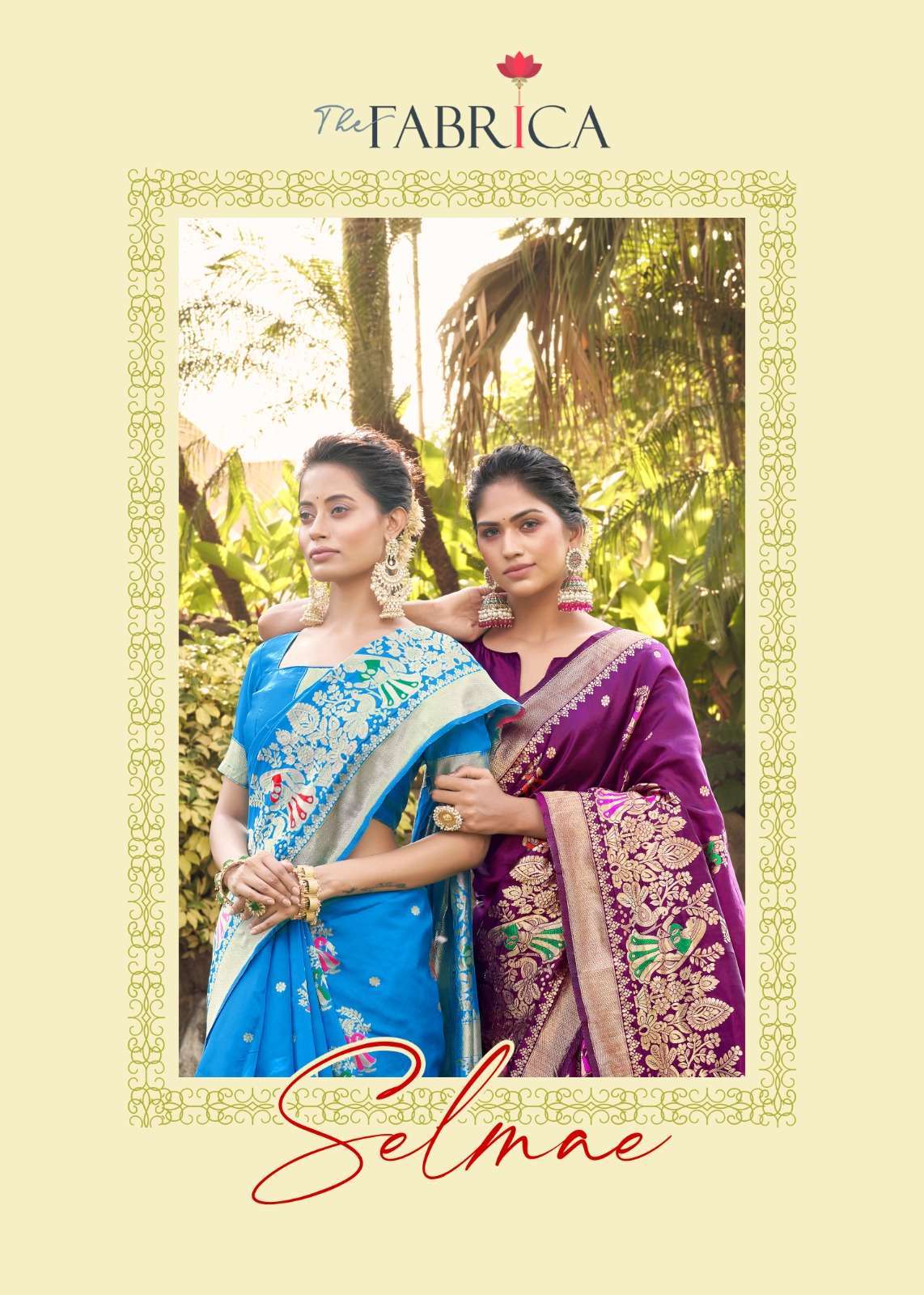 The fabrica presents Selmae soft silk jacquard traditional wear sarees catalog collection 