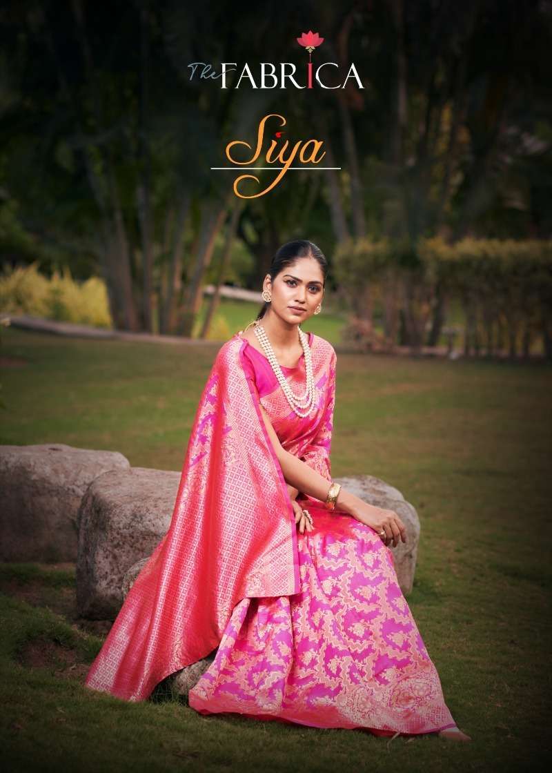 The fabrica presents Siya soft silk jacquard festival wear sarees catalog collection 