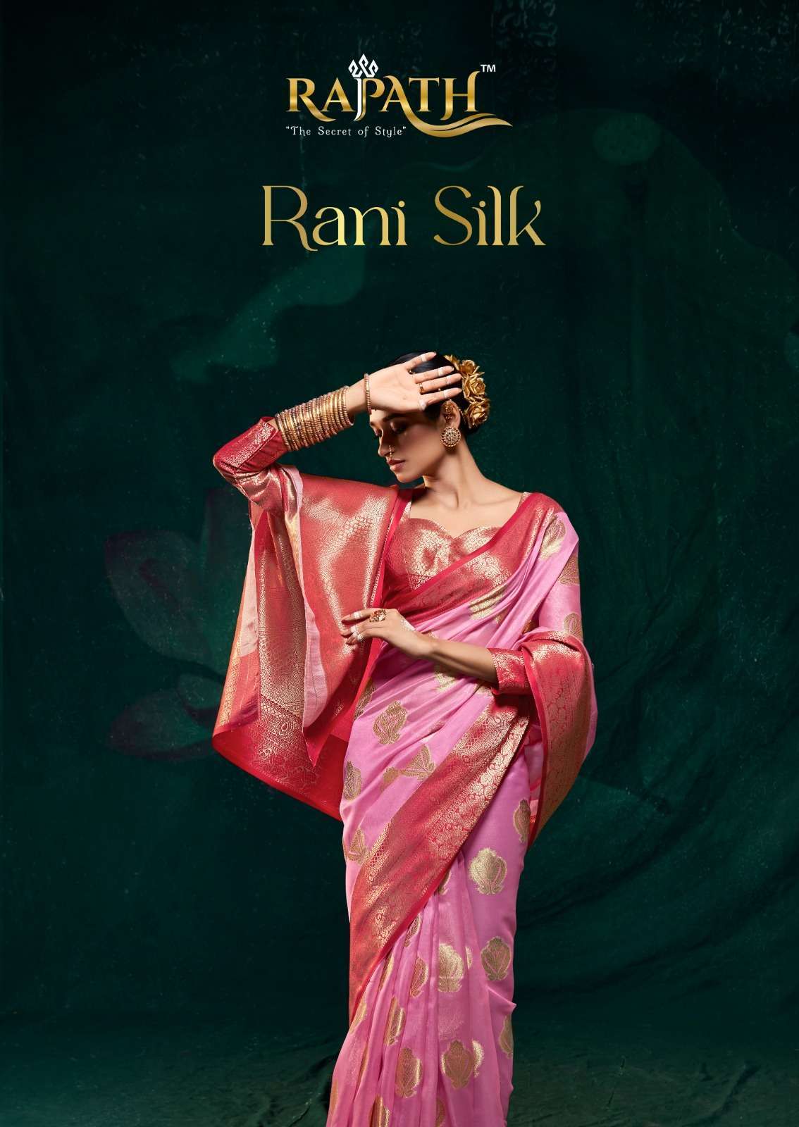Rajpath presents Rani silk soft satin organza sarees catalog wholesaler 