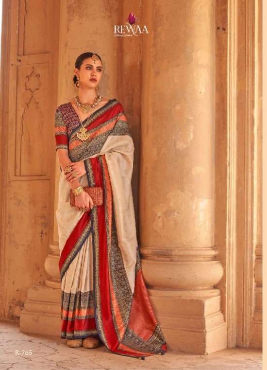 Rewaa presents Prasang Kanjivaram Silk patola Blouse sarees catalog wholesaler and exporters 