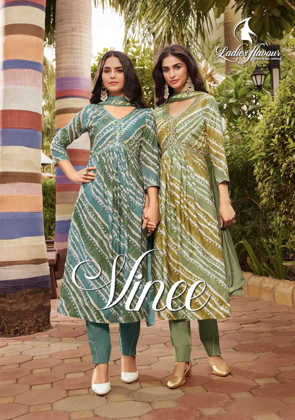 Ladies Flavour Presents Vinee Fancy Aliya Style Kurti Pant Dupatta Catalog Wholesaler And Exporter In Surat