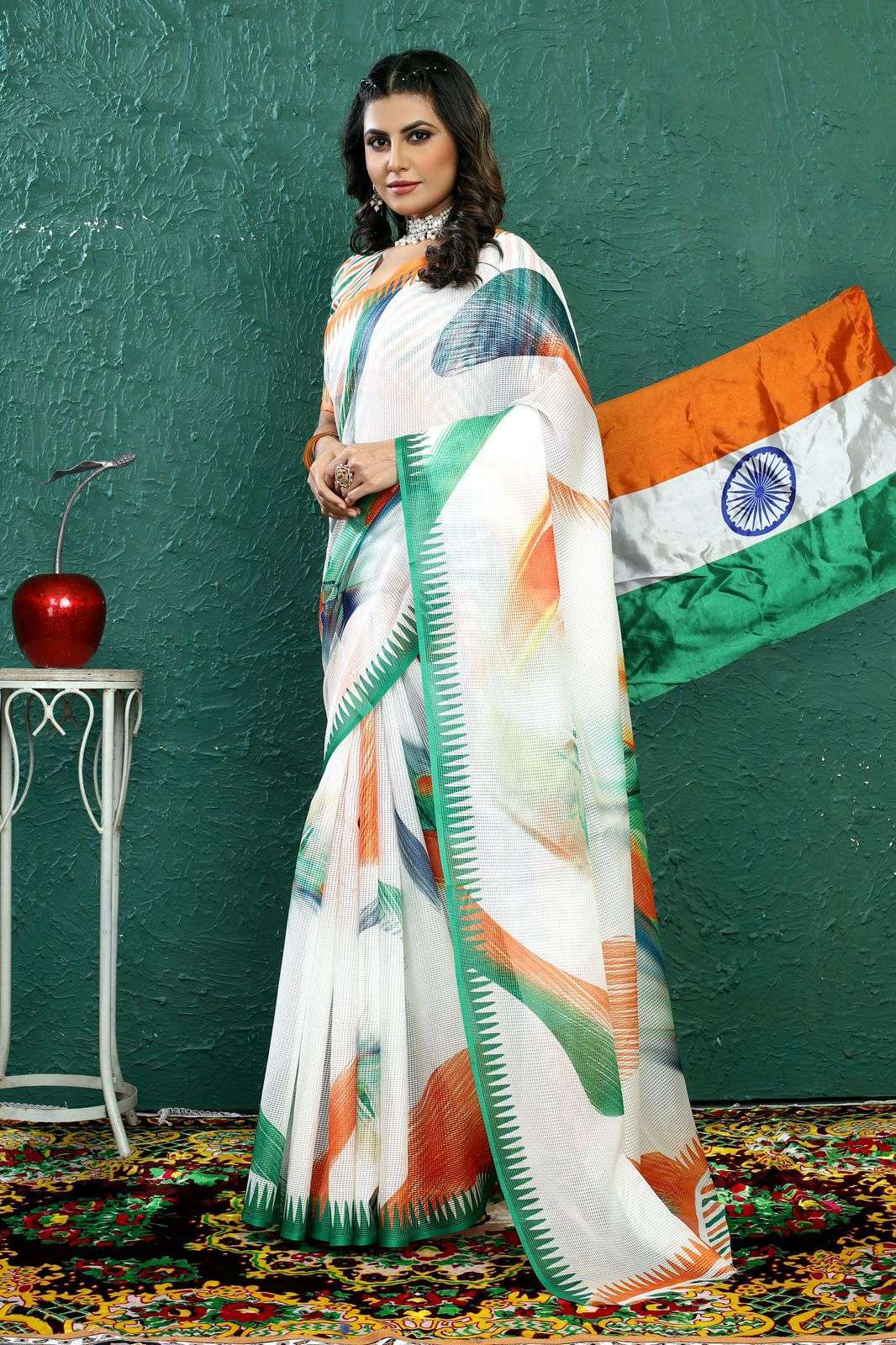 RAJPATH PRESENT RANGKAAT TRI COLOR SPECIAL PREMIUM SAREES FOR INDEPENDENCE DAY CATALOG 