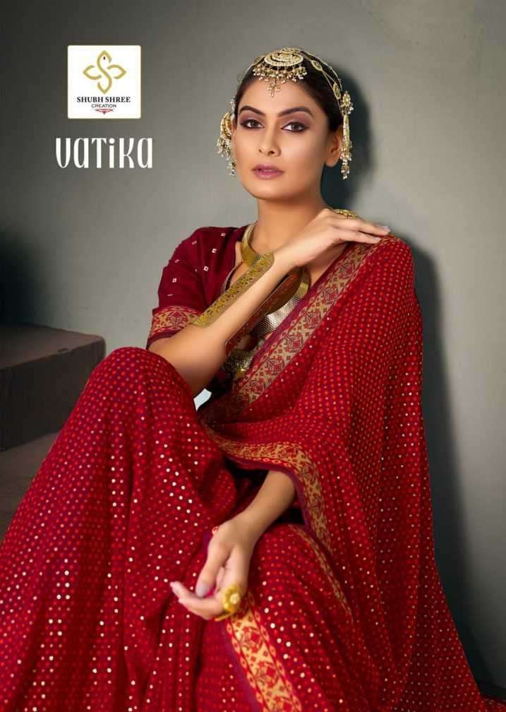 Shubh Shree Presents Vatika 1001 To 1006 Exclusive Festive Collection Saree Catalog Wholesaler And Exporter In Surat 