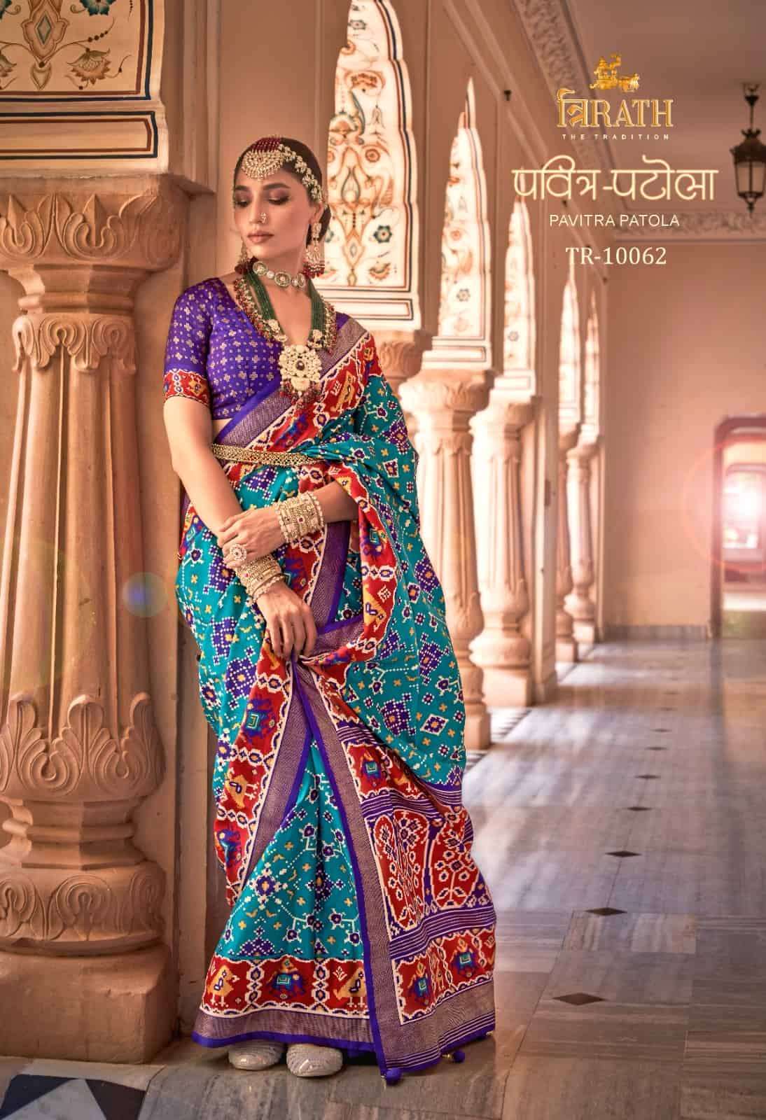 Trirath Presents Pavitra Patola 10055 To 10066 Festive Wear Style Silk Saree Catalog Wholasaler And Exporter In Surat