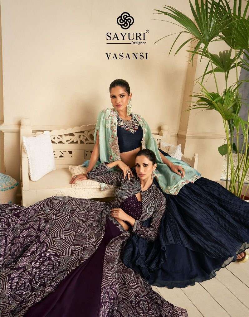 sayuri designer present vasansi readymade party wear lehenga with shrug catalog wholesaler and exporter in surat 2023 09 26 16 22 33