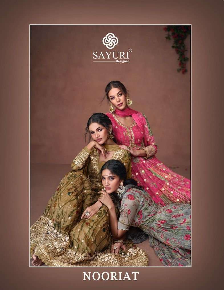 Sayuri Presents Nooriat Designer Aaliya Style Gown Dupatta Set Partywear Catalog Wholesaler And Exporter In Surat 