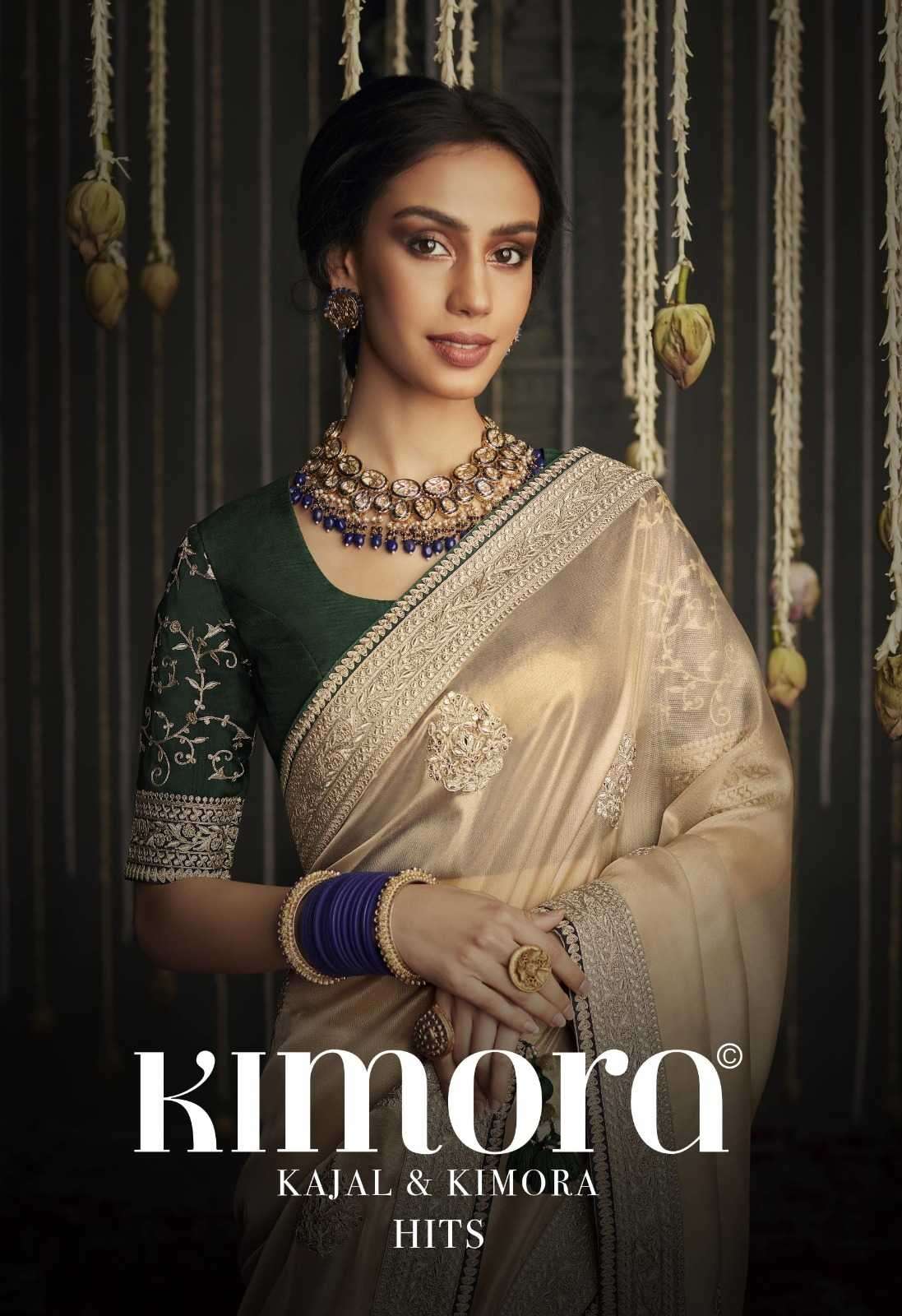 KIMORA PRESENTS KAJAL 5224 HITS FESTIVE WEAR TRADITIONAL SILK SAREE WITH EMBROIDERY WORK CATALOG WHOLESALER AND EXPORTER IN SURAT