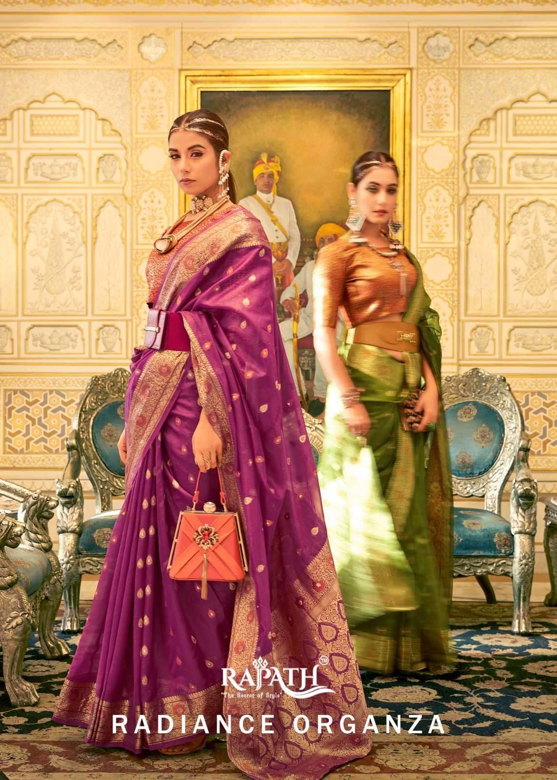 Rajpath presents Radiance organza silk festival wear sarees catalog wholesaler 
