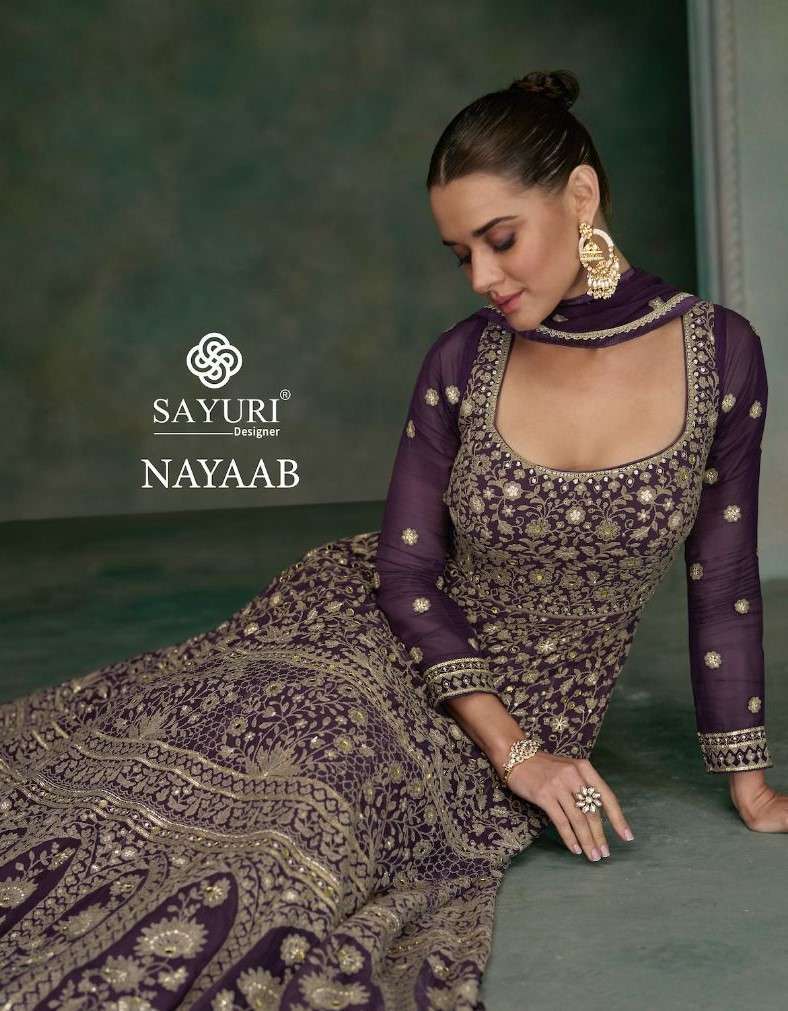 Sayuri Presents Nayaab Partywear Designer Gown Latest New Collection Designer Catalog Wholesaler And Exporter 